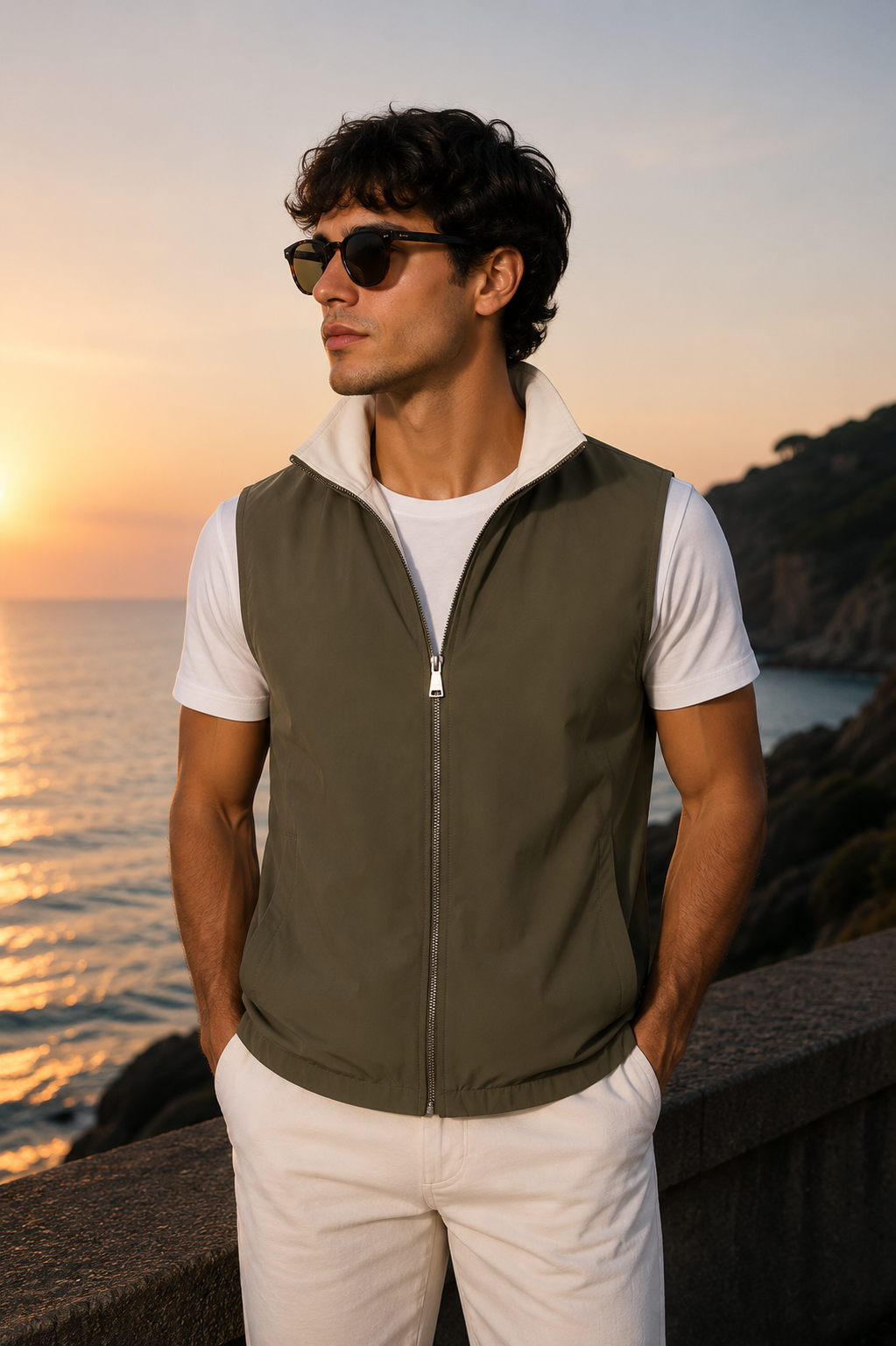 Elegance Reversible Gillet - Olive / Kith