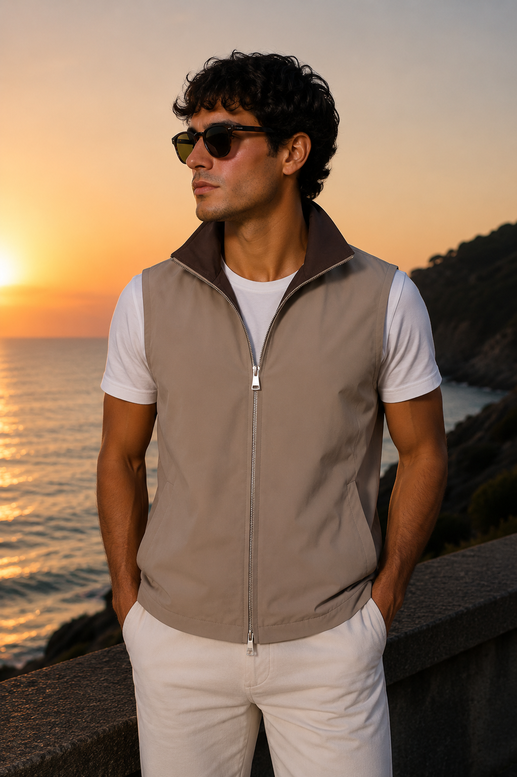 Elegance Reversible Gillet - Espresso / Falcon