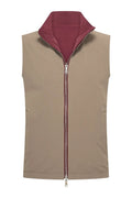 Elegance Reversible Gillet - Burgundy / Falcon