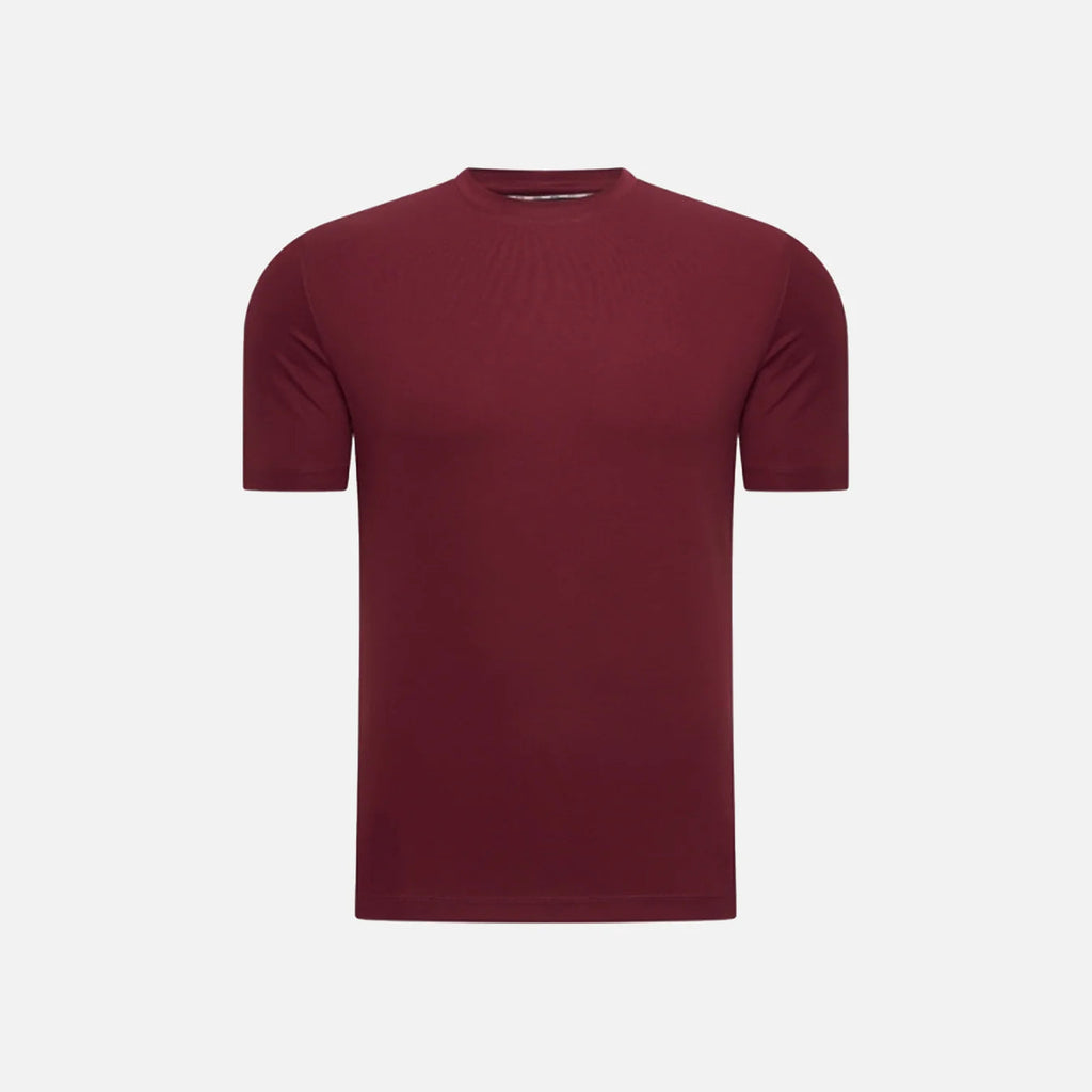 Elegance Shiny T-shirt - Burgundy