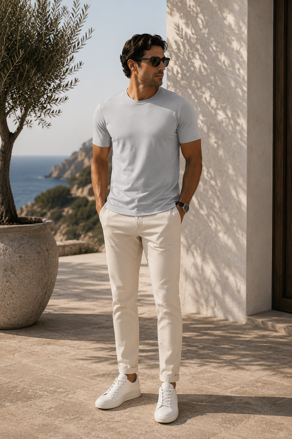 Elegance Shiny T-shirt - Elephant Grey