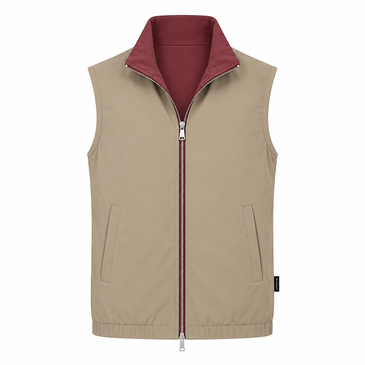 Elegance Reversible Gillet - Burgundy / Falcon