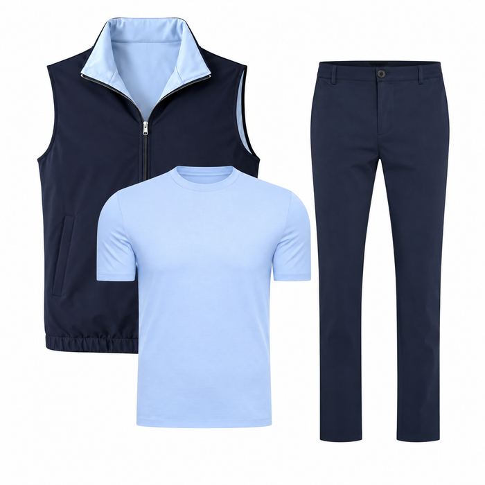 Elegance Reversible Bundle - Baby blue/ Navy Blue