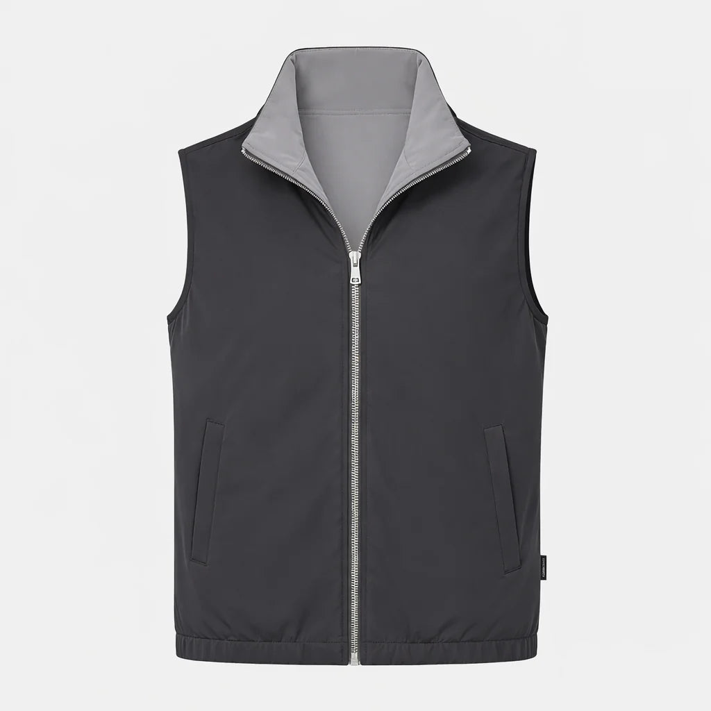 Elegance Reversible Gillet Light Grey Dark Grey