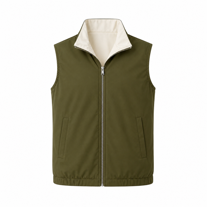 Elegance Reversible Gilet - Olive / Kith
