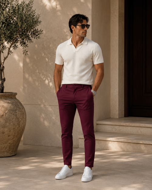 Elegance Pantalon - Burgundy