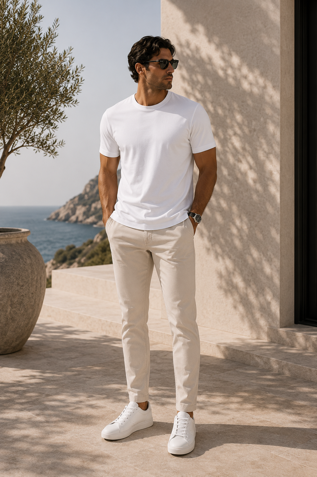 Elegance Shiny T-shirt - White