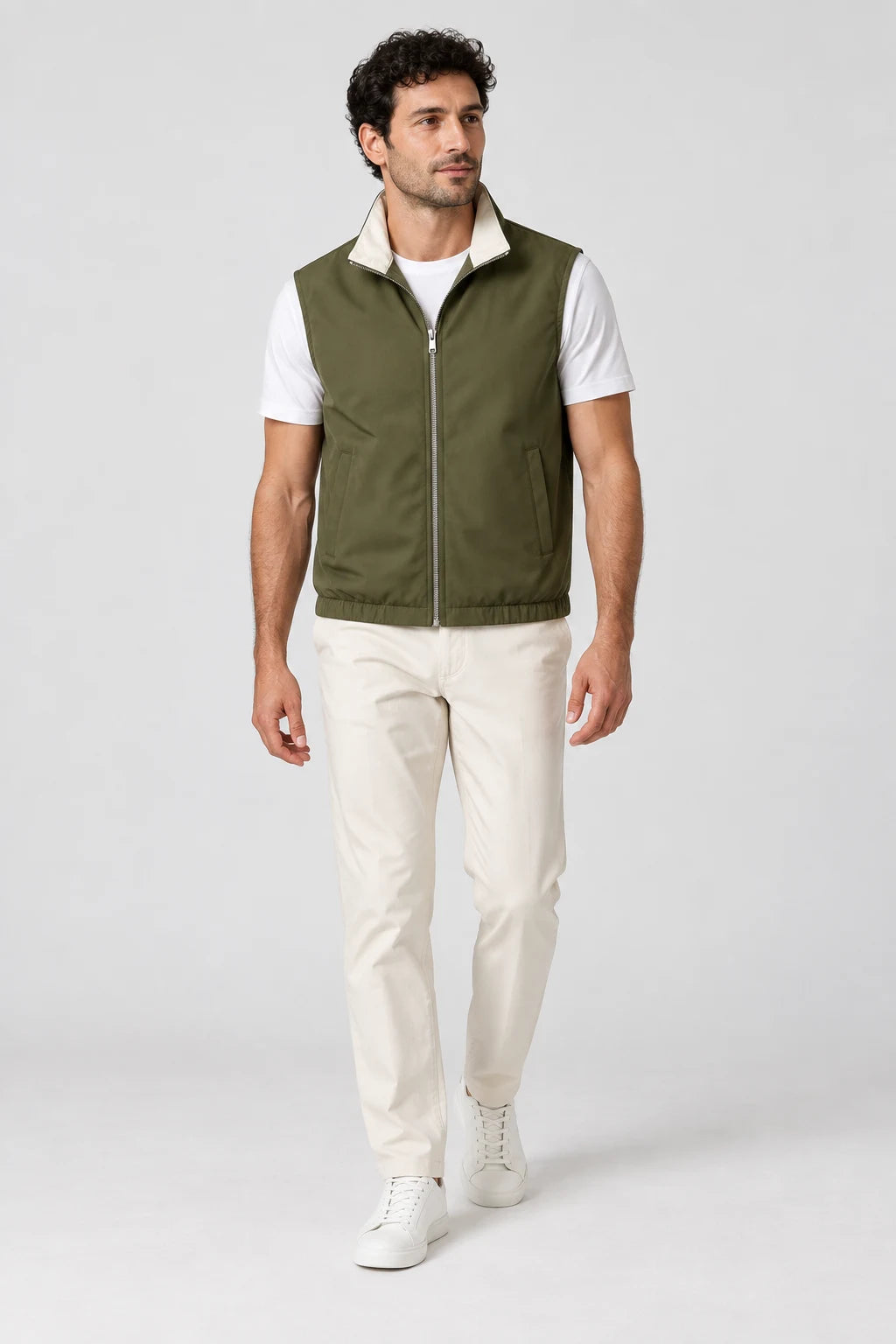 Elegance Reversible Gilet - Olive / Kith