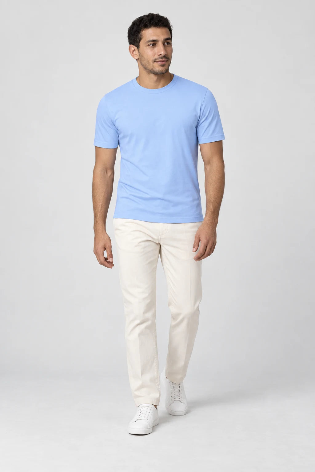 Elegance Shiny T-shirt - Baby Blue