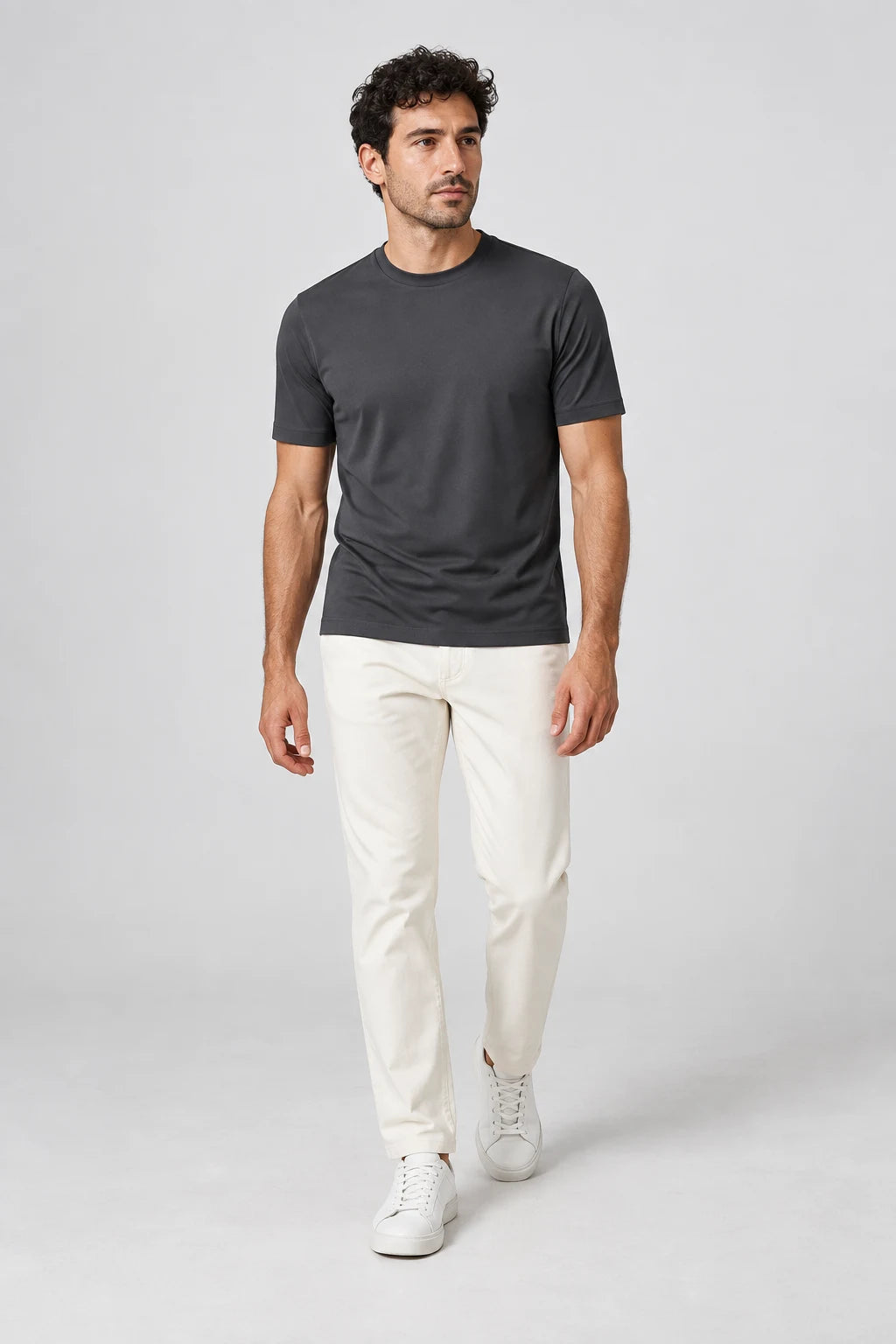 Elegance Shiny T-shirt - Dark Grey