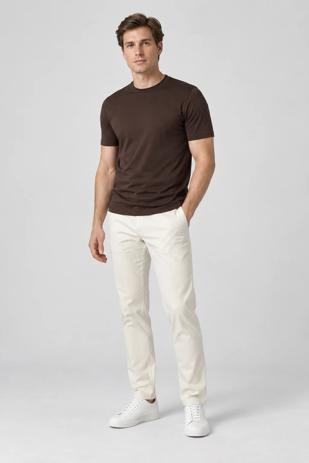 Elegance Shiny T-shirt - Espresso