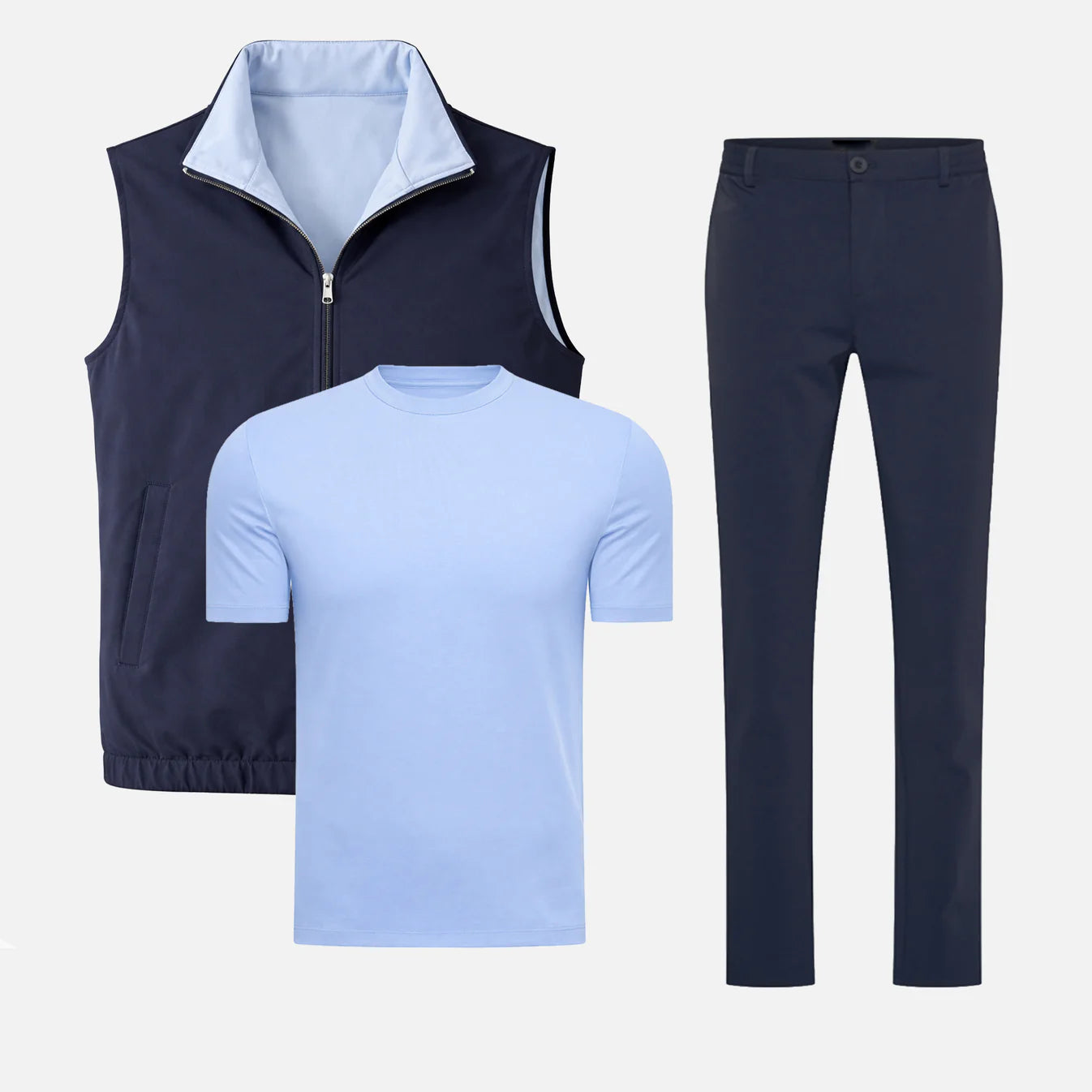 Elegance Reversible Bundle - Baby blue/ Navy Blue